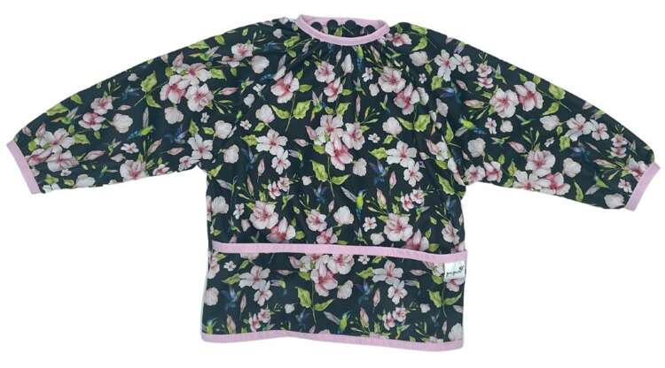 Śliniak fartuszek z rękawami KOLIBRY - widok ogólny