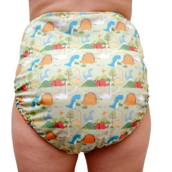 Reusable diaper for adults with insert - DINOSAURS