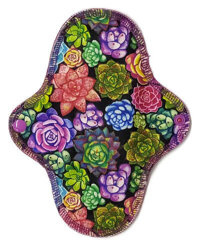 MEDIUM M Cloth Menstrual Pad - SUCCULENTS