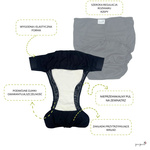 Reusable diaper for adults with insert - Dinosaurs