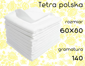 White cotton gauze diaper THICK 60x80