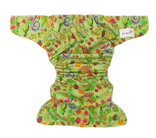 Taschenwindeln, Doppelreihe Druckknöpfe, One Size, BLUMEN