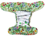 Diaper cover, one-row snaps Mini OS 4-11kg FLOWERS