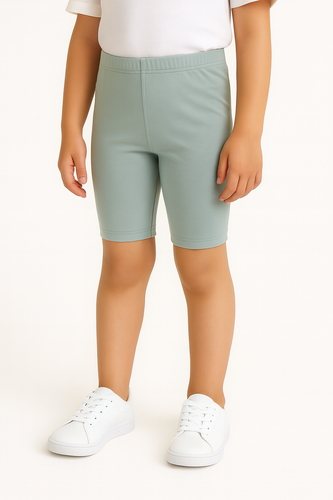Kurze Leggings für Kinder - Salbei Minze