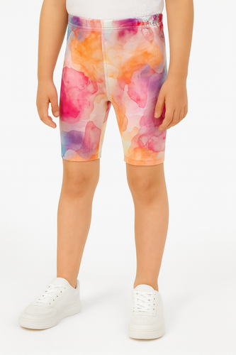 Kurze Leggings für Kinder – Aquarell