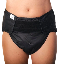 Reusable diaper for adults with insert - BLACK