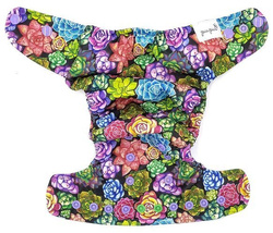 Pocket diaper, one-row snaps, MINI OS 4-11kg SUCCULENTS