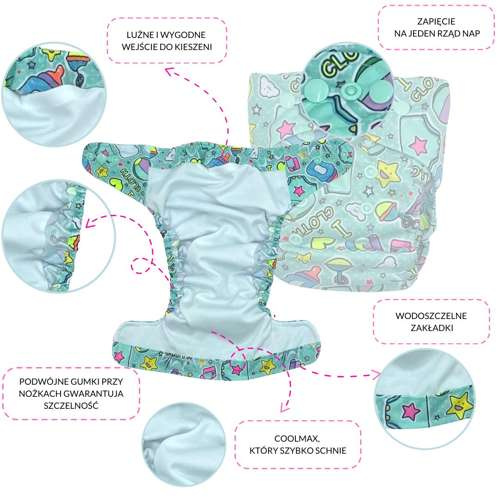Scutece de buzunar, un rând de snaps, OS UNICORNS