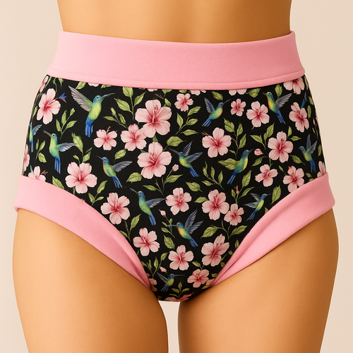 Waterproof Diaper Cover Shorts HUMMINGBIRDS