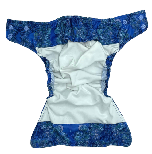 Taschenwindeln, Doppelreihe Druckknöpfe, One Size Baumwolle, REEF