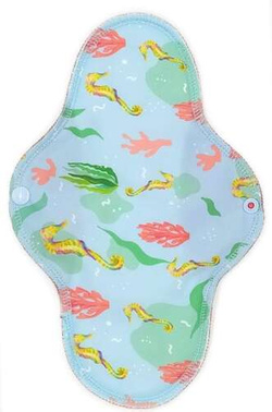 LARGE L Cloth Menstrual Pad - Seahorse