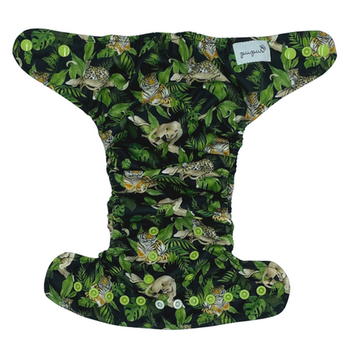 Taschenwindeln, einreihige Druckknöpfe, OS Coolmax WILD CATS