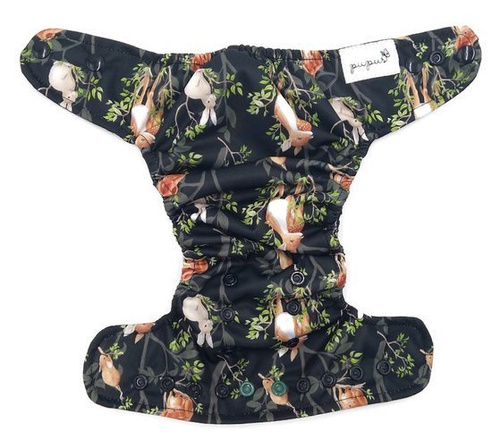 Scutece de buzunar, un rând de fermoare, MINI OS 4-11kg NOAPTE ÎN PĂDURĂ