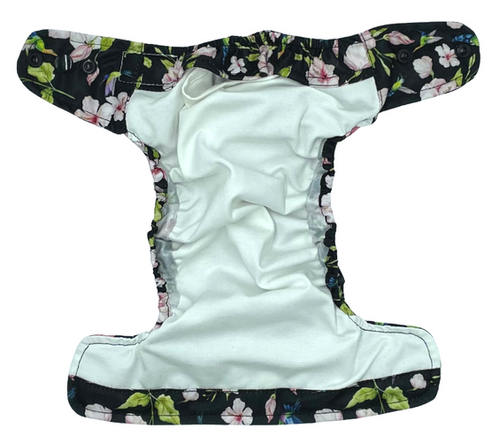 Pocket diaper, one-row snaps, MINI OS 4-11kg HUMMINGBIRDS