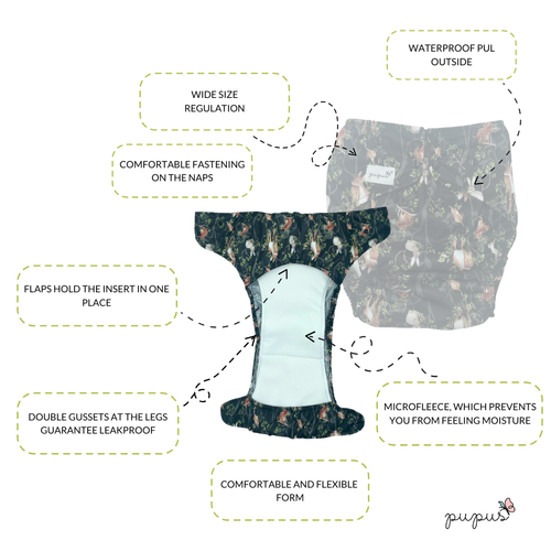 Scutec reutilizabil JUNIOR 5-12 ani UNICORNI