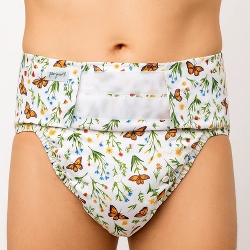 Reusable diaper for adults with insert - IN GRASS