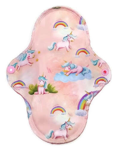 MEDIUM M Cloth Menstrual Pad - Unicorns