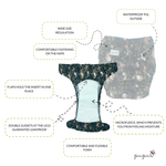 JUNIOR Cloth Diaper for kids 5-10 years old BUTTERFLIES