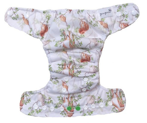 Scutece de buzunar, un rând de fermoare, MINI OS 4-11kg ZIUA ÎN Pădure