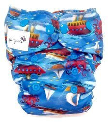 Diaper cover, one-row snaps OS 6-15kg BOATS