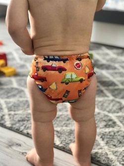 Pocket diaper, one-row snaps, MINI OS 4-11kg CARS