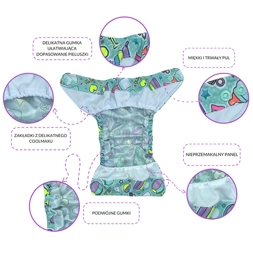 Newborn Diaper Cover 3-7kg - BUGS