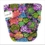 Pocket diaper, one-row snaps, MINI OS 4-11kg SUCCULENTS