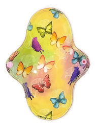 MEDIUM M Cloth Menstrual Pad - BUTTERFLIES