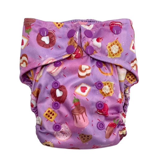 Pocket diaper, double-row snaps, OS, SWEETS