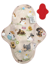 MEDIUM M Cloth Menstrual Pad - PUPPIES