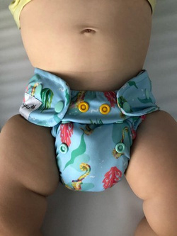 Diaper cover, one-row snaps Mini OS 4-11kg SEAHORSE