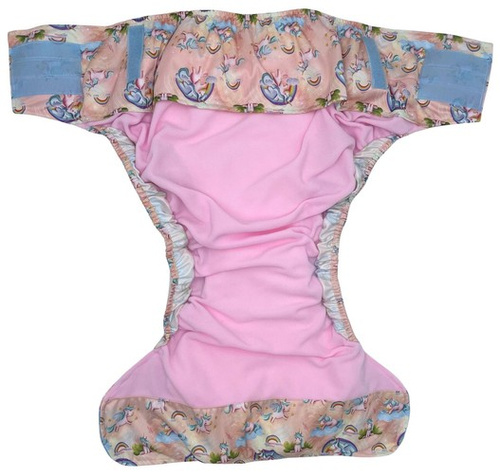 Reusable diaper for adults with insert - UNICORNS