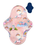 MEDIUM M Cloth Menstrual Pad - UNICORNS