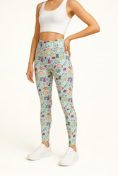 Lange Leggings mit hohem Bund – Du schaffst das, Mädchen