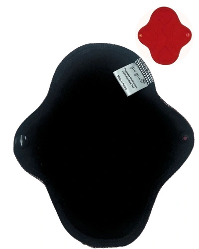 MAŁA S Podpaska wielorazowa bambusowa - CZARNA