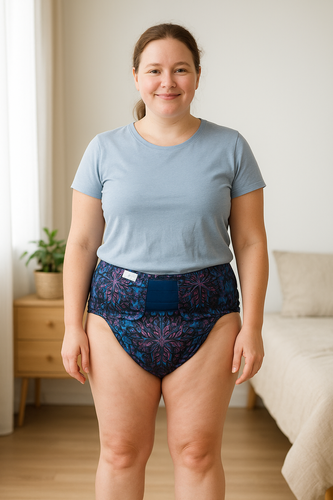 Reusable diaper for adults with insert - NEON SPLASH