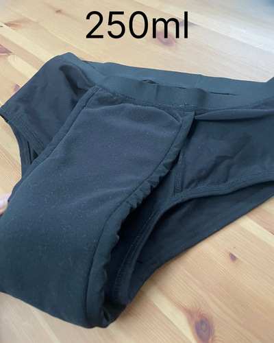 Saugfähige Herren-Unterwäsche SCHWARZ