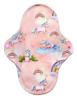 MEDIUM M Cloth Menstrual Pad - Unicorns