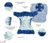 Pocket diaper, double-row snaps, OS, CARS