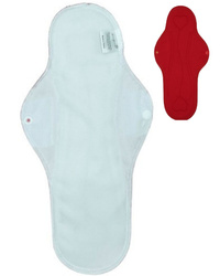 Absorbant menstrual de noapte din material textil pentru femei - ALB