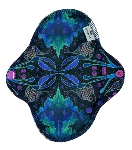 SMALL S Cloth Menstrual Pad - NEON SPLASH