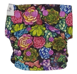 Diaper cover, one-row snaps Mini OS 4-11kg SUCCULENTS