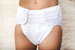 Reusable diaper for adults with insert - WHITE