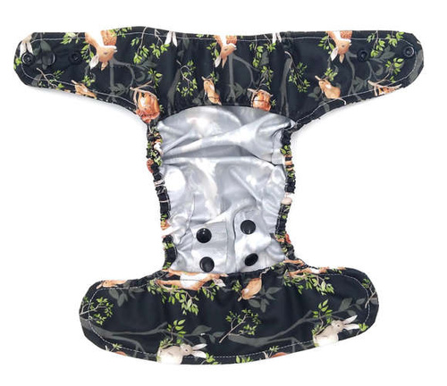 Cover pentru scutec MINI OS cu un singur rând de capse 4-11kg NOAPTE ÎN PĂDURE