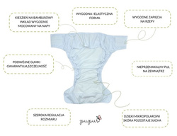 Reusable diaper for adults with insert - BUTTERFLIES