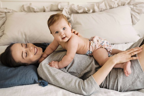 Pocket diaper, double-row snaps, OS, Unicorns