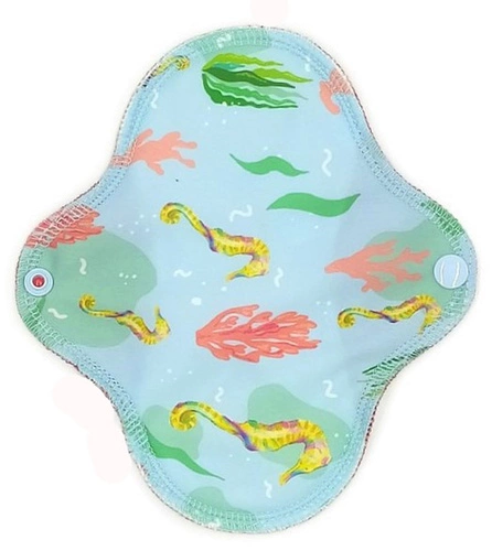 SMALL S Cloth Menstrual Pad - SEAHORSE