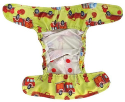 Diaper cover, one-row snaps Mini OS 4-11kg FIREMAN