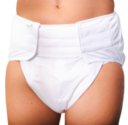 Reusable diaper for adults with insert - WHITE