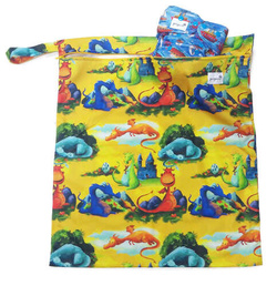 LARGE Waterproof Diaper Bag DRAGONS 50x55cm